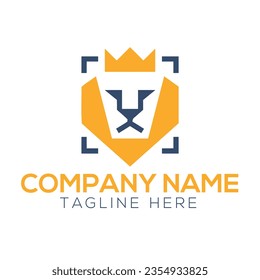 Vector de diseño de plantillas de logotipo de león king
