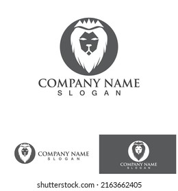 Lion King  logo vector illustration design.gold  lion king head sign concept isolated black background