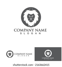 Lion King  logo vector illustration design.gold  lion king head sign concept isolated black background