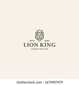 Lion king logo vector  template 