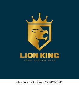 lion king logotype vector logo design template Universal first class elegant creative symbol