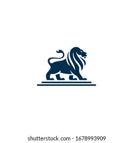 Lion king luxury logo design vector