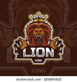 Lion King Mascot Esport Logo