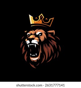 Lion King Mascot Logo for Sports esport or Gaming Team