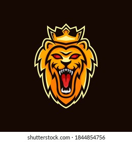 Lion King Mascot Logo Template Stock Vector (Royalty Free) 1844854756 ...