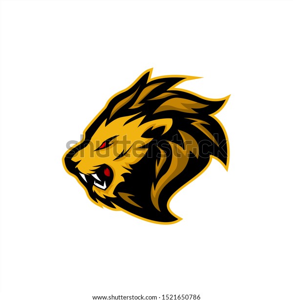 ライオンキングのマスコットロゴ ベクターイラスト ライオンeスポーツのロゴデザイン のベクター画像素材 ロイヤリティフリー