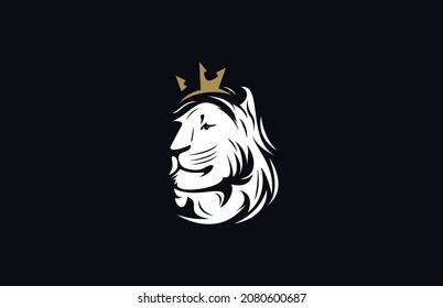 Lion King Minimalist Illustrative Logo