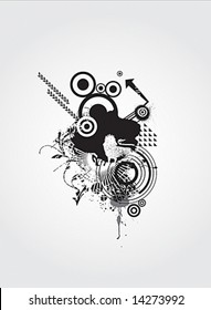 lion king and on grunge background
