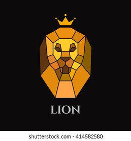 The lion king. Polygon style.