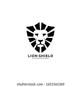 lion king shield abstract logo