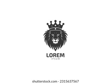 lion king shield logo vector design
