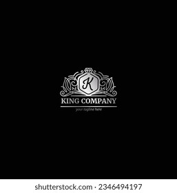 lion king shield logo vector design , Royal Lion crown logo template. Elegant gold Leo crest symbol. Premium king brand identity icon. Luxury company sign. Vector illustration.
