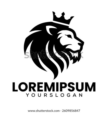 Lion King Silhouette Vector Logo, Lion King Creative Logo
