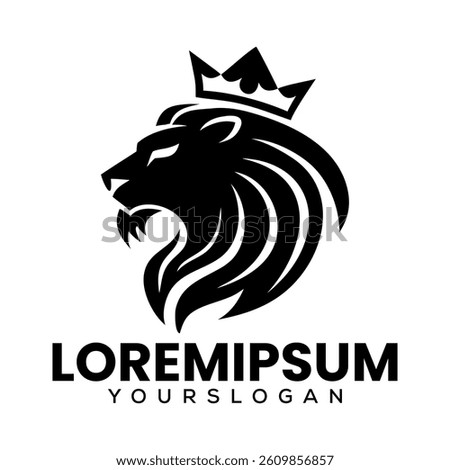 Lion King Silhouette Vector Logo, Lion King Creative Logo