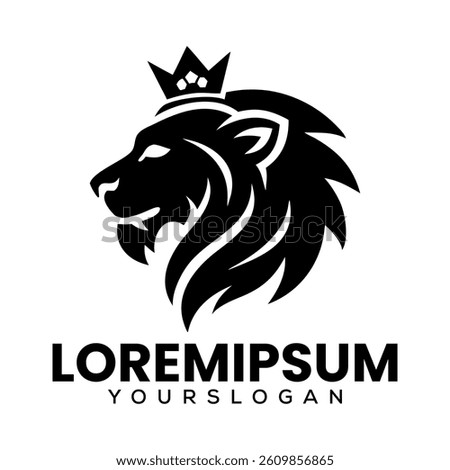 Lion King Silhouette Vector Logo, Lion King Creative Logo