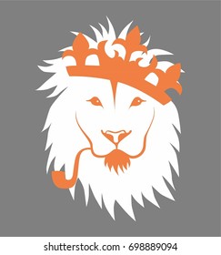 The lion king, Smoking a pipe