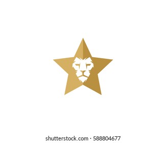 Lion King Star Logo Design Element