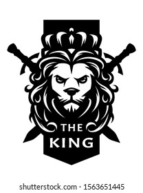 Lion king symbol, logo, emblem.