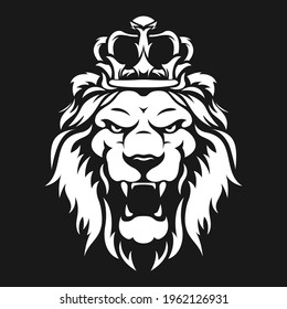 lion king tattoo style vector drawing design