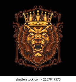 lion king tshirt design illustration