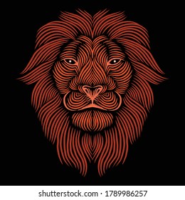 lion king vector art illustration