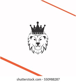 Lion King vector grey icon on white background. Lion King symbol stock   illustration. Business picture.