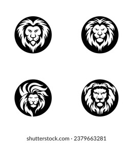 diseño de plantilla de ilustración de icono del logotipo del vector del león