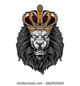ilustración del logotipo del vector del león