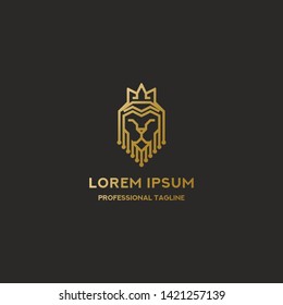 Lion Kingtech Gold Premium Logo Template