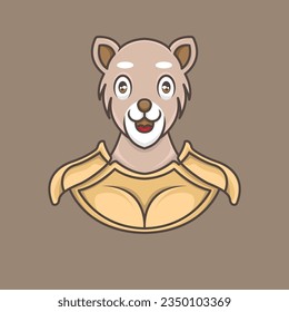 lion knight icon logo mascot character design with gold armor