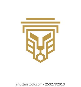 lion law design logo vector template