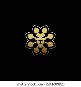 Logo-Vorlage für Löwenblätterblumen