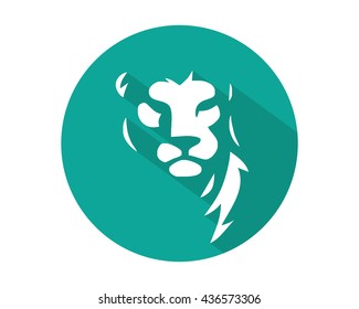  lion leo head face image vector icon logo silhouette