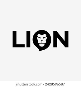 LETRA DE LEÓN LETRA MARCA DE LA VIDA SILVESTRE LOGOTIPO ICONO VECTORIAL ILUSTRACIÓN