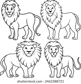 Lion Line Art Design Illustration Vector Stock Vector (Royalty Free) 3501572583 | Shutterstock