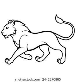 lion line art design,graphic resource