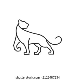 lion line art logo design icon