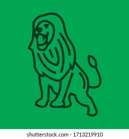 Lion Line Art Logo Template Design