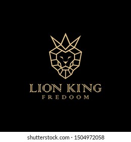 Lion Line Art Luxury logo Design vector Graphic minimalist download