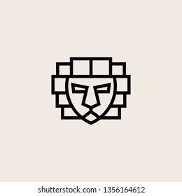 Lion line icon