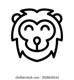 gráfico vectorial de icono de línea de león