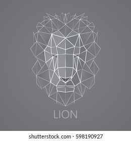 Lion. Linear, triangular lion.