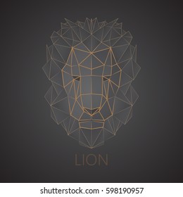Lion. Linear, triangular lion.