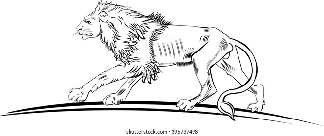 Lion,
Lion,All elements are in separate layers color can be changed easily.    