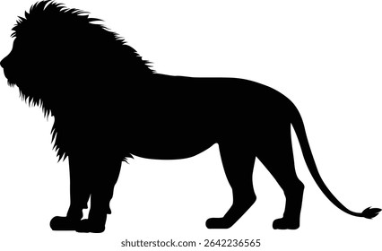 Lion. Lioness. Black Lion. Silhouette. Animals. Running Lion. Vector. Clean and minimal design, perfect for logos, icons, conservation posters, and animal-themed artwork.