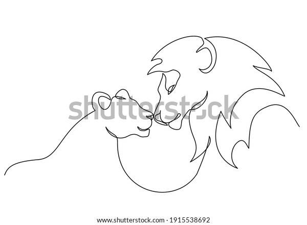 Lion Avec Lionne Amoureuse Famille De Image Vectorielle De Stock Libre De Droits