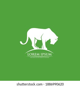 Lion, lioness symbol - big cat panther sign - vector illustration