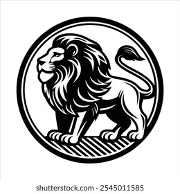 Un león en un logotipo