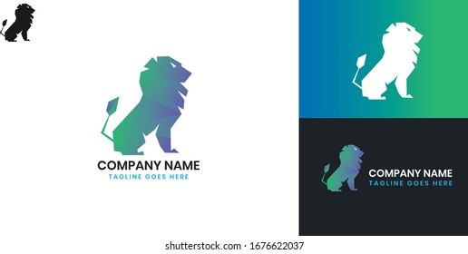 Lion logo - All elements on this template are editable with vector software.