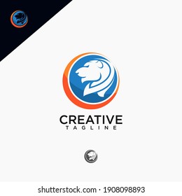 Logotipo de león, vector de diseño creativo